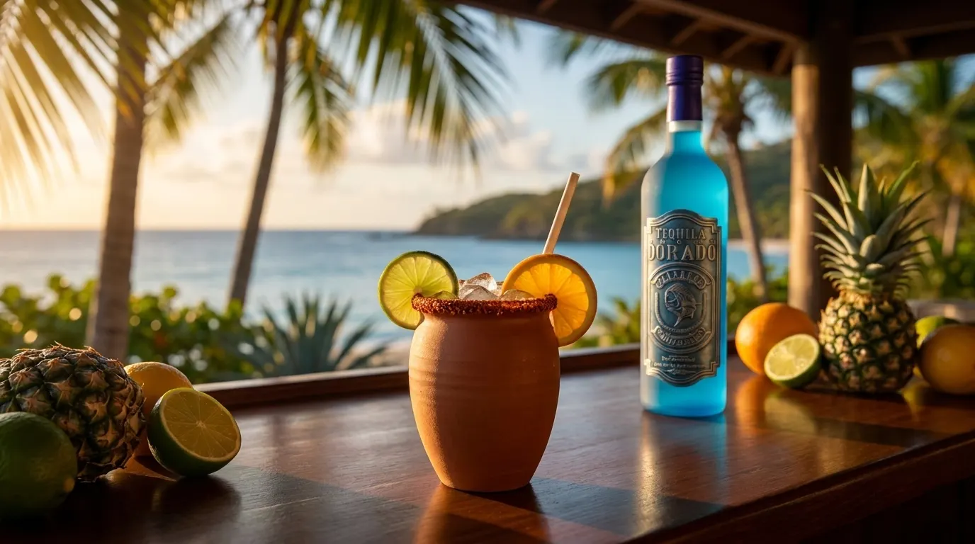 Poolside resort bar with Dorado